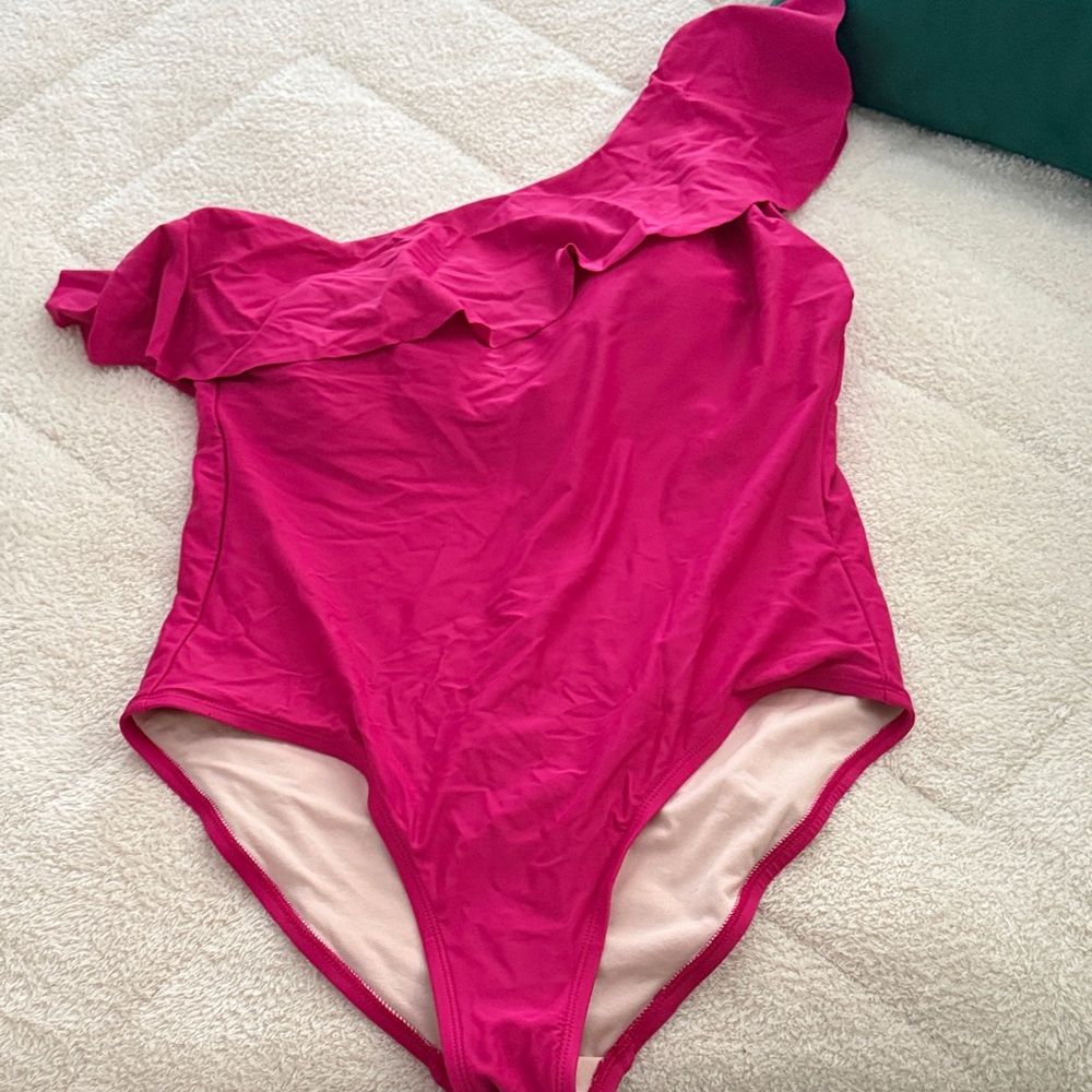 Kona Sol Women's One Shoulder Pink One Piece